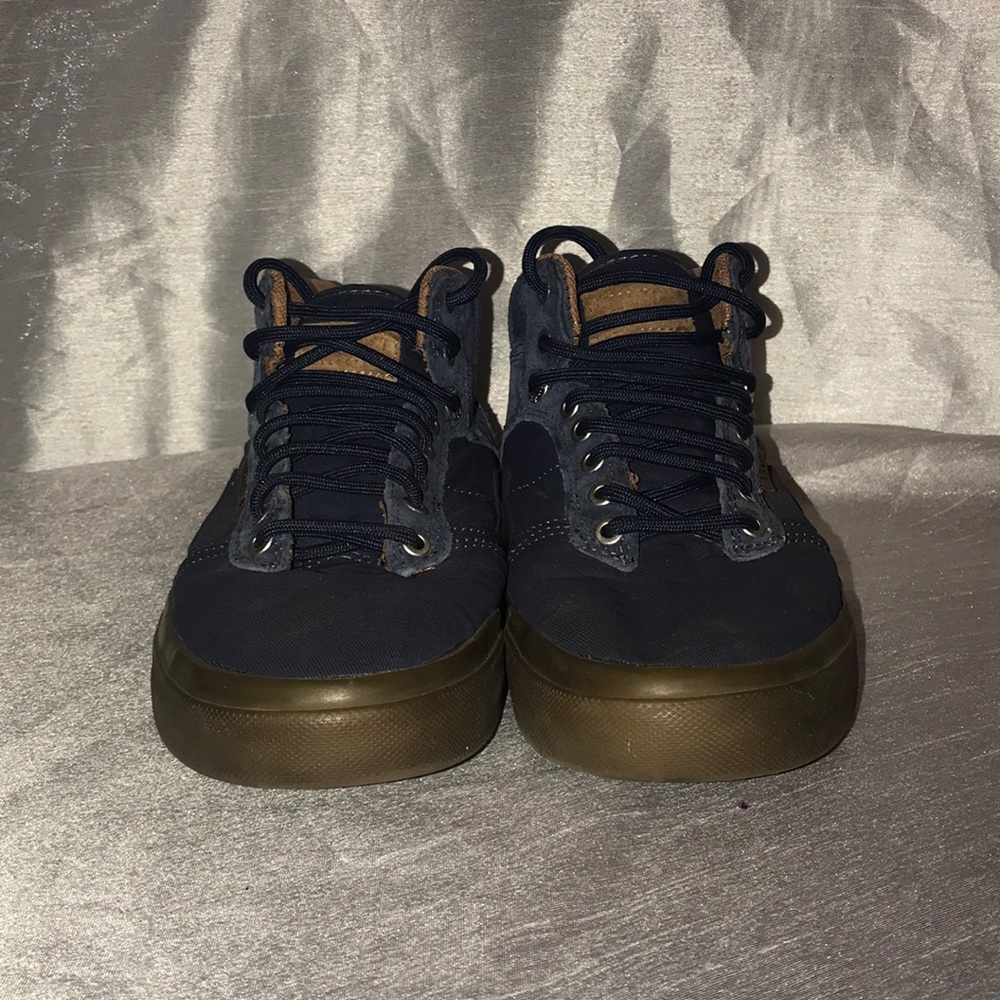 Vans navy blue mid tops size 8